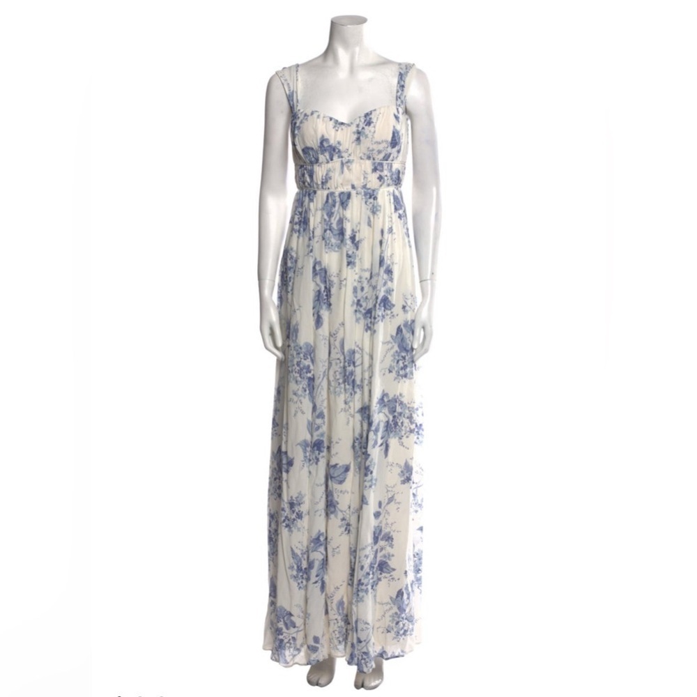 REFORMATION Jayde Pale Blue Floral Maxi Dress Size 2 NWT - Picture 7 of 12